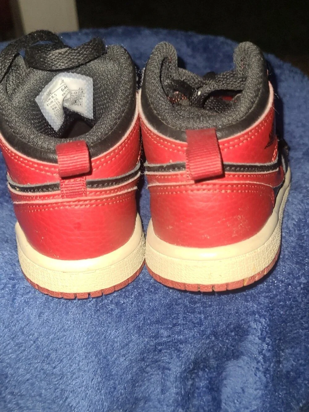 Air Jordan 1 Mid “Banned” Bred Toddler Baby Boy Shoes Size 9c - Picture 8 of 12